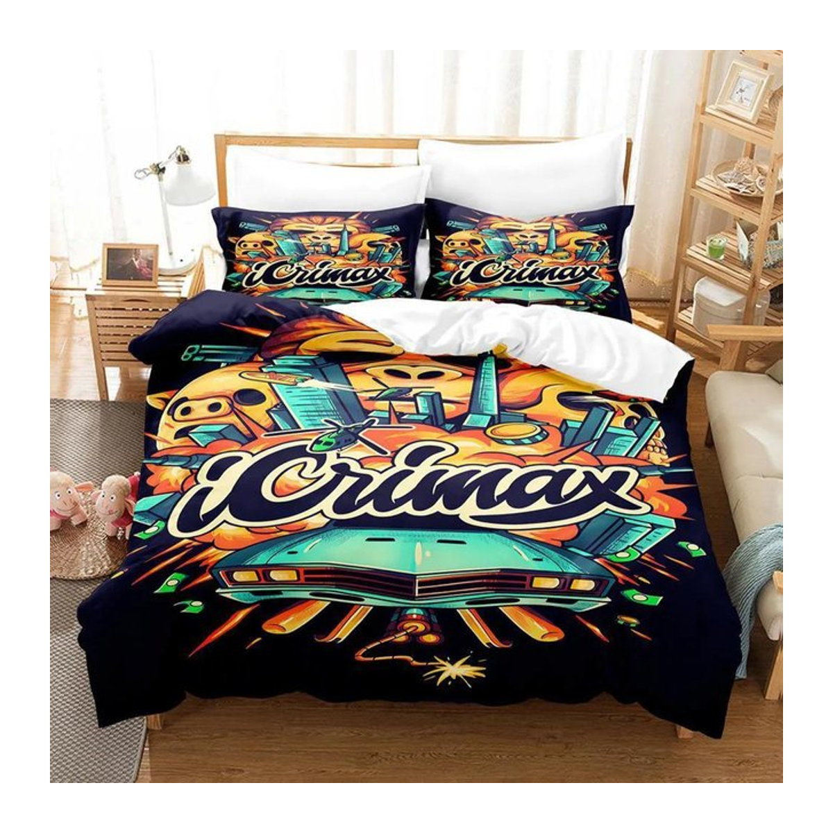 Icrimax Bettwäsche-Set mit 3D-Druck und Reißverschluss, Multicolor, B/H: 260 x 220 cm - Bild 1