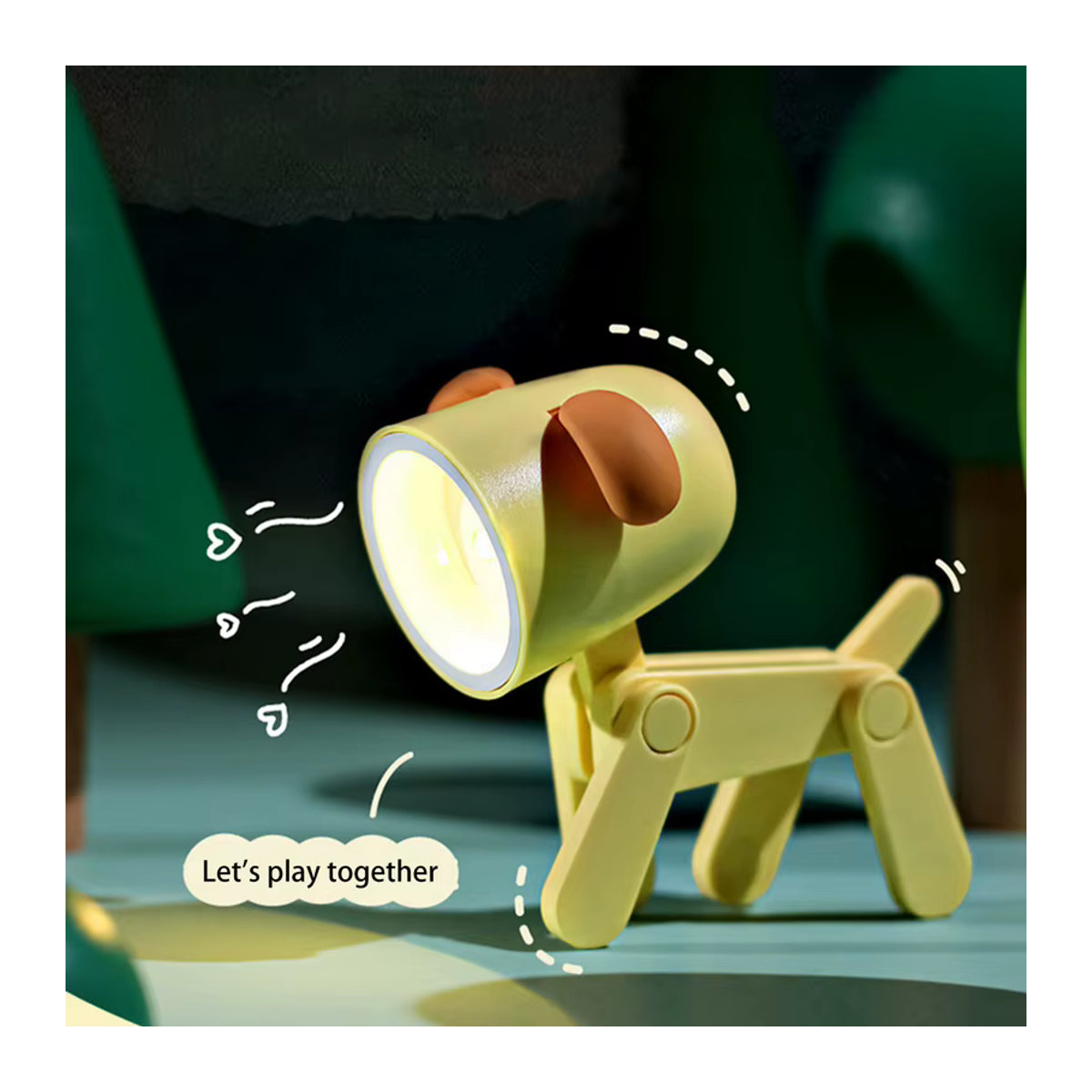 IEEYEEY LED Nachtlicht Mini Klapp Schreibtisch Lampe in Bunt mit süßen Haustier-Designs - Bild 4