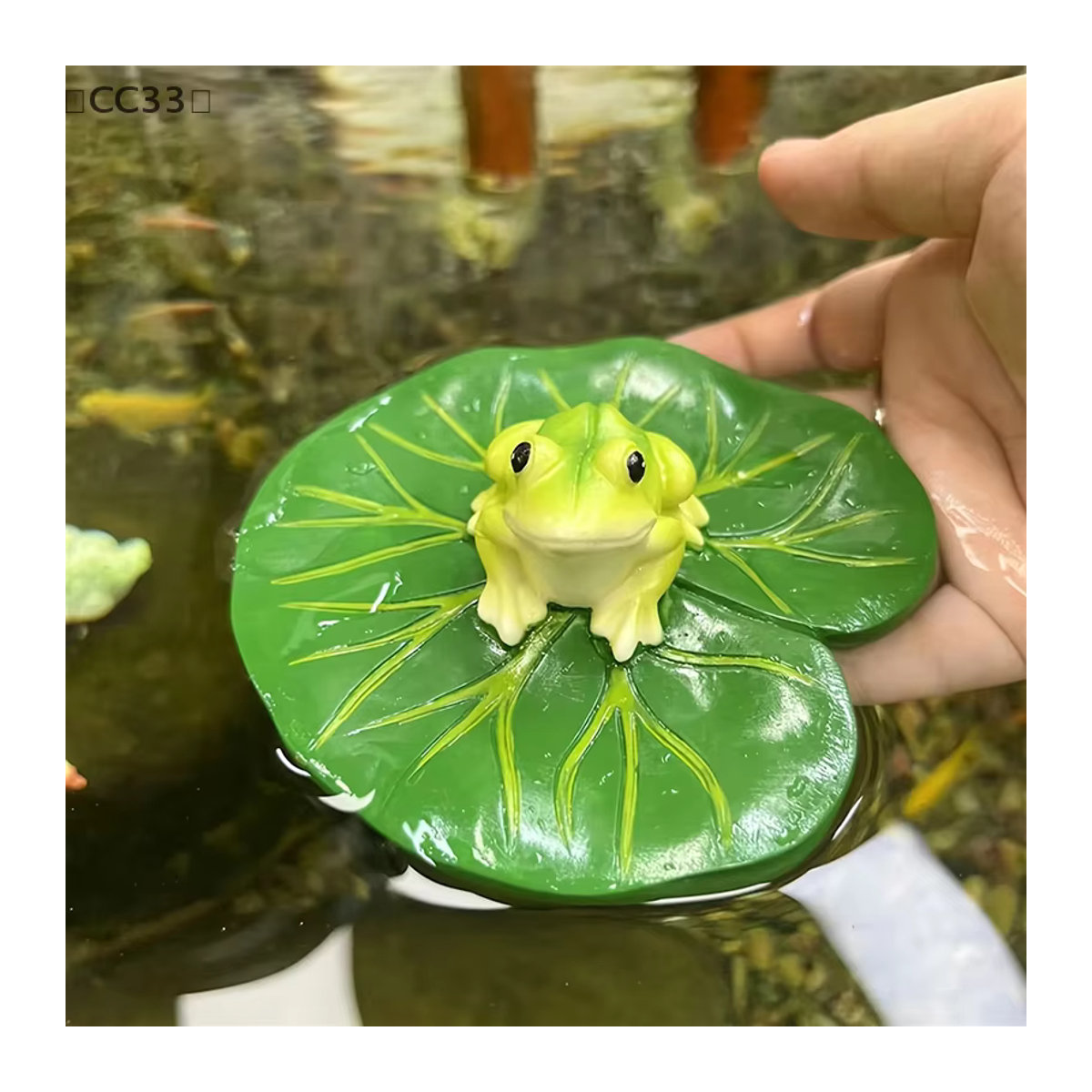 ieniaCC33 Frosch Gartendekoration aus Harz als realistische Tierverzierung für den Innen- und Außenbereich - Bild 3