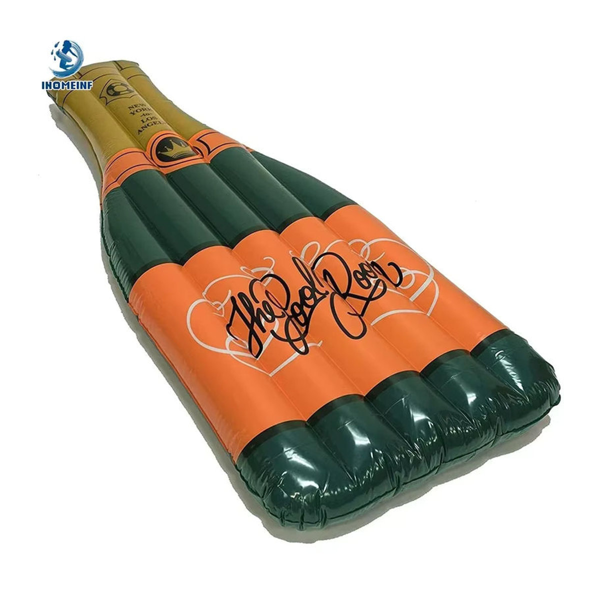 IHOMEINF Aufblasbare Champagnerflasche als Schwimmmatratze für Pool und Wasserpark, 190 cm - Bild 2