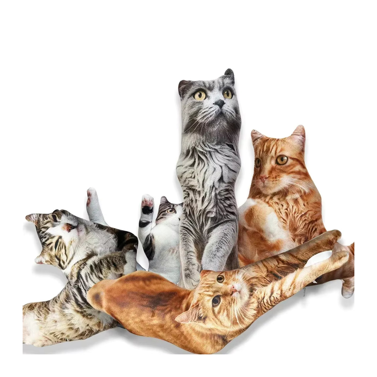 IHX Ugly Cat Dog Zany Kissen, personalisiertes 3D-Haustierkissen nach Foto in Weiß und Mehrfarbig - Bild 5