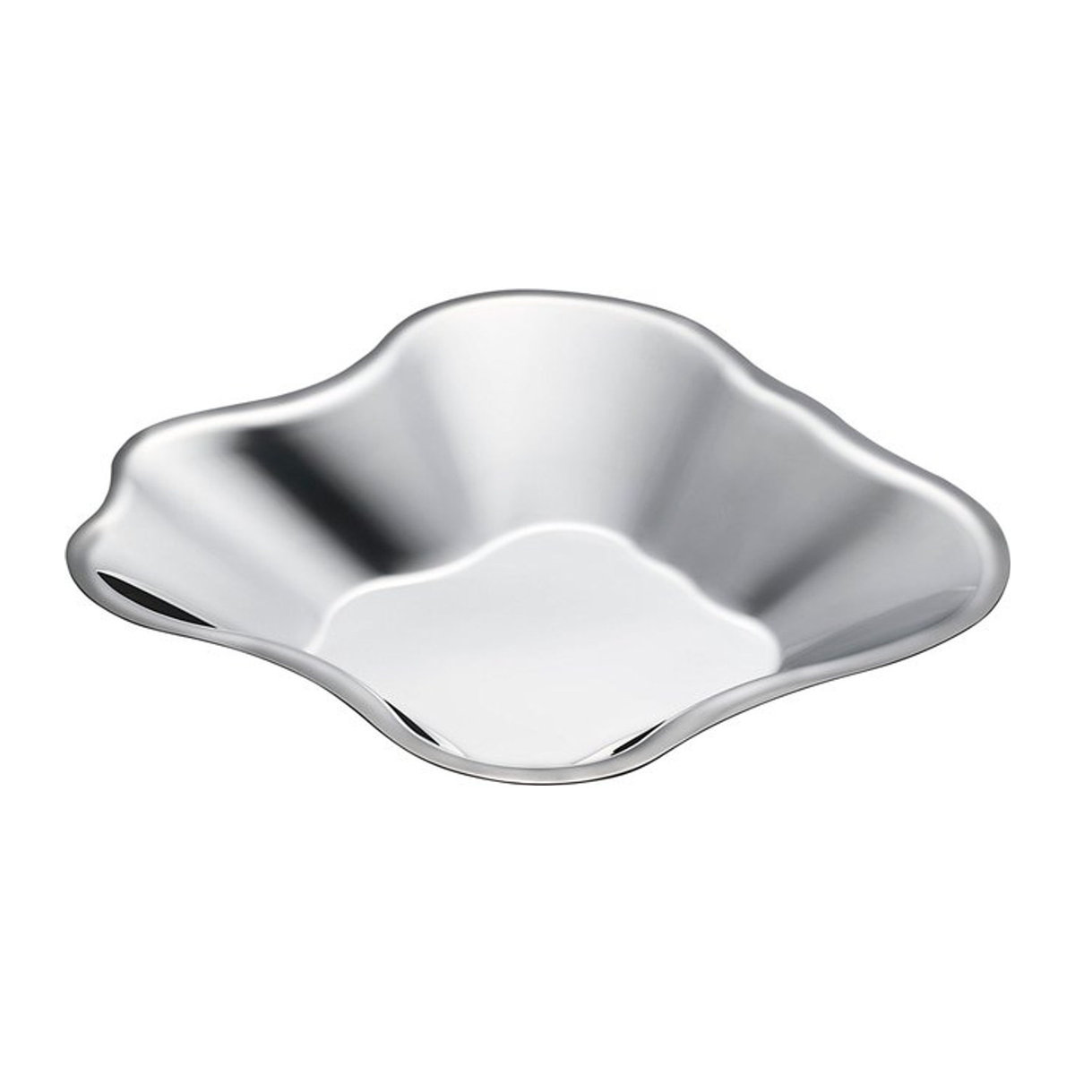 Iittala Alvar Aalto Schale aus Edelstahl in Silber, Durchmesser: 35,8 cm - Bild 1