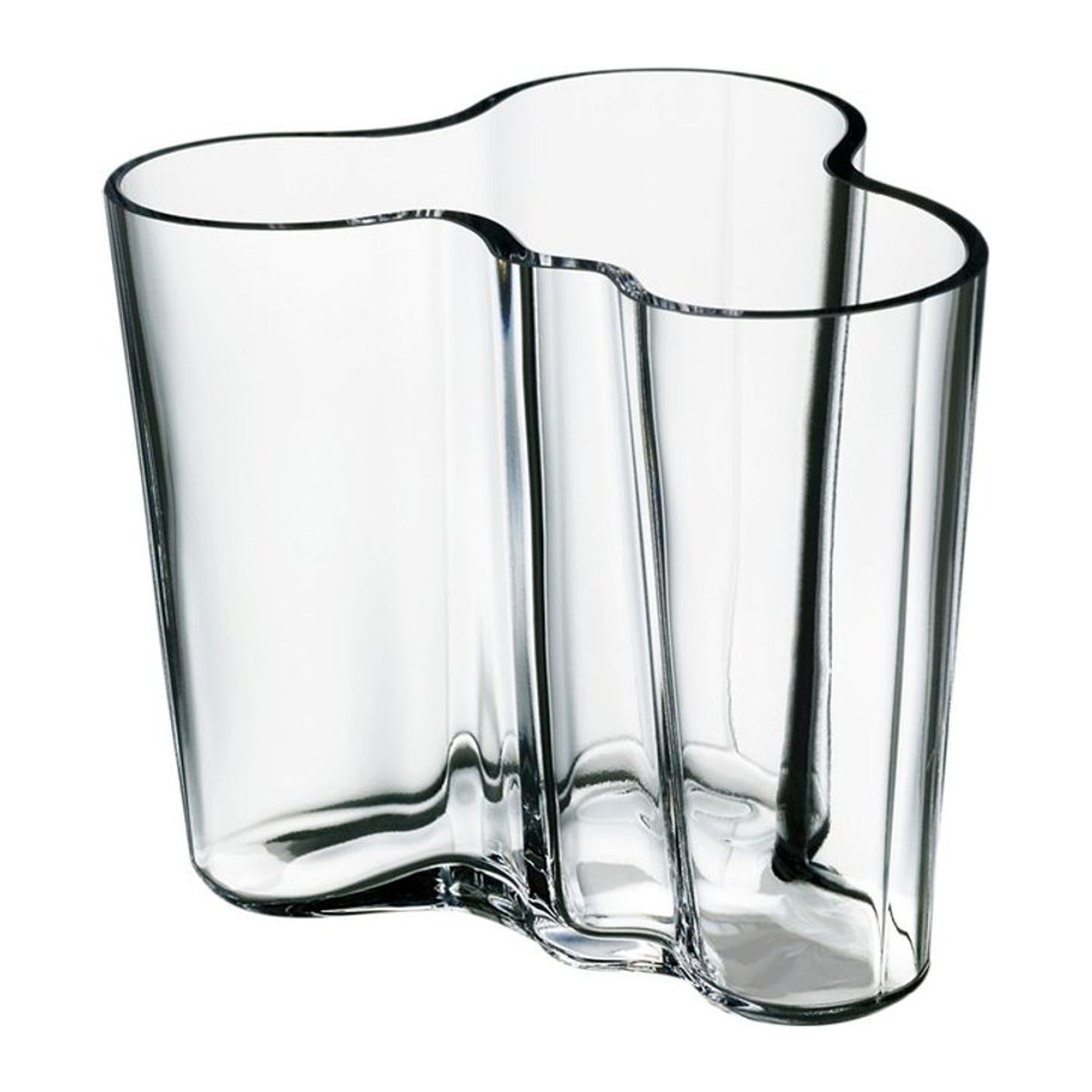 Iittala Alvar Aalto Vase aus Glas in Transparent für Schnittblumen und Dekoration, Höhe: 9,5 cm - Bild 1