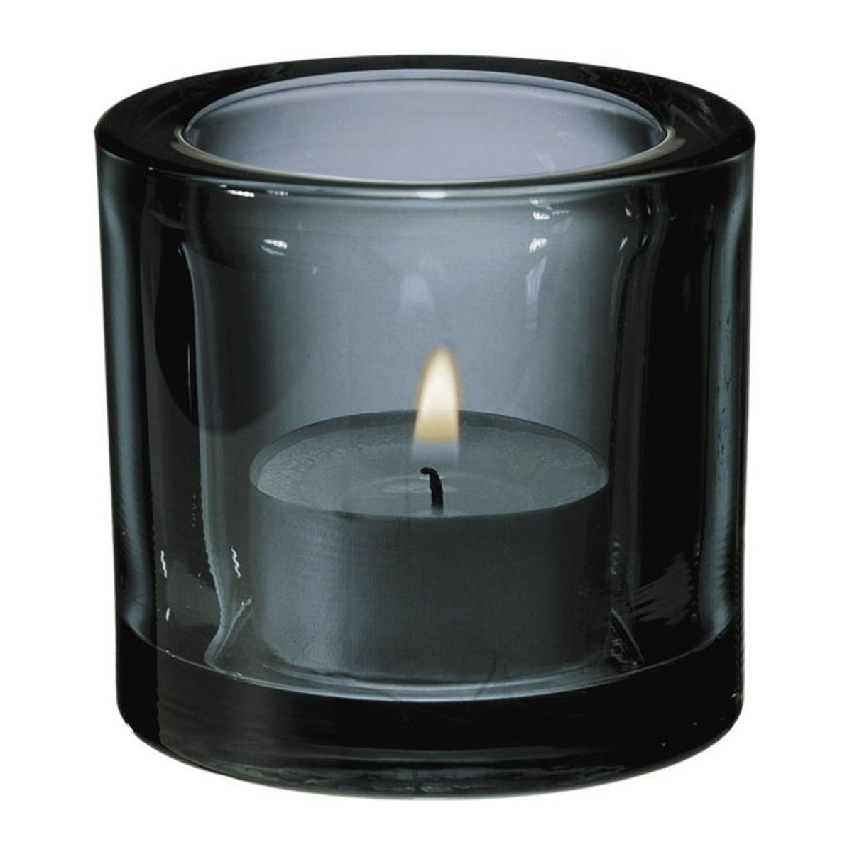 Iittala Kivi Windlicht aus Glas in Schwarz für Teelichter - Bild 1
