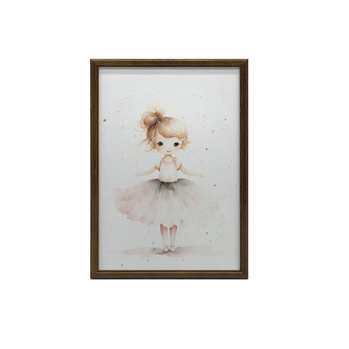 iKable Wandbild Rosa Ballerina mit goldenem Aluminiumrahmen, B: 30 cm, H: 40 cm - Bild 2