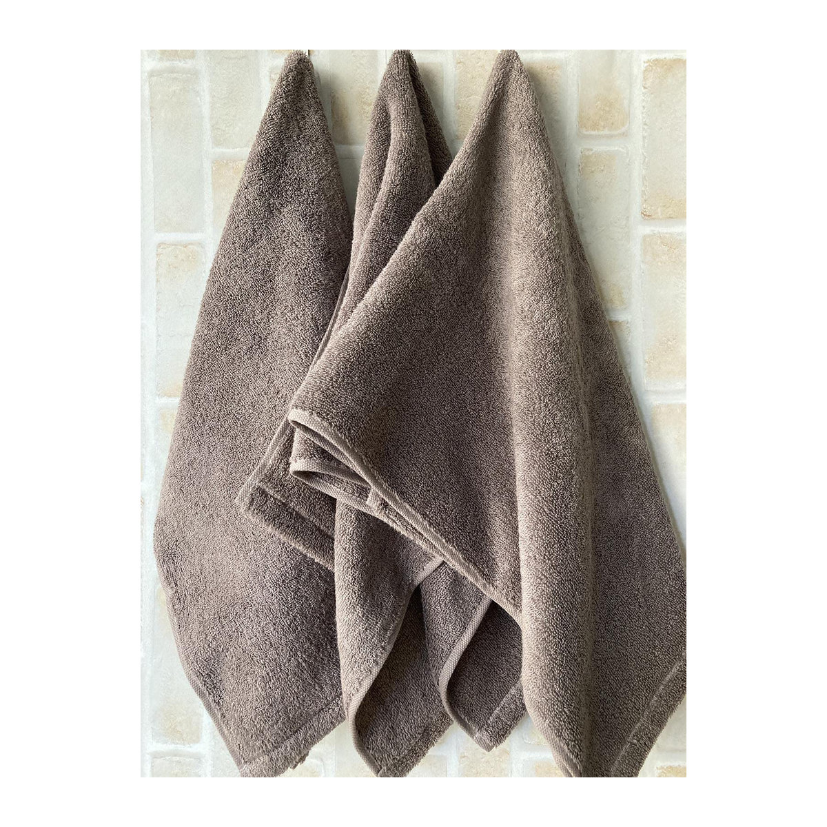 Imabari Gesichtstücher Set, 2 Stück, Grau & Braun, B: 34 cm x L: 80 cm, antibakteriell und geruchshemmend - Bild 2