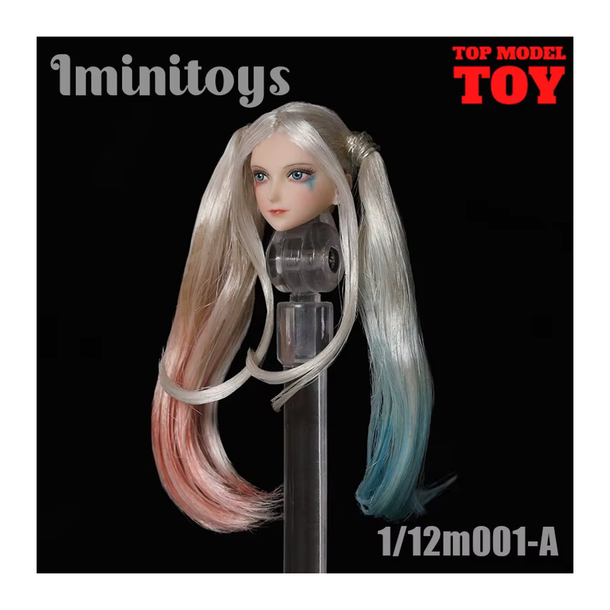 Iminitoys M001 Anime Mädchen Kopf Sculpt 1/12 Skala PVC Modell für Action Figuren und Puppen, Mehrfarbig - Bild 2