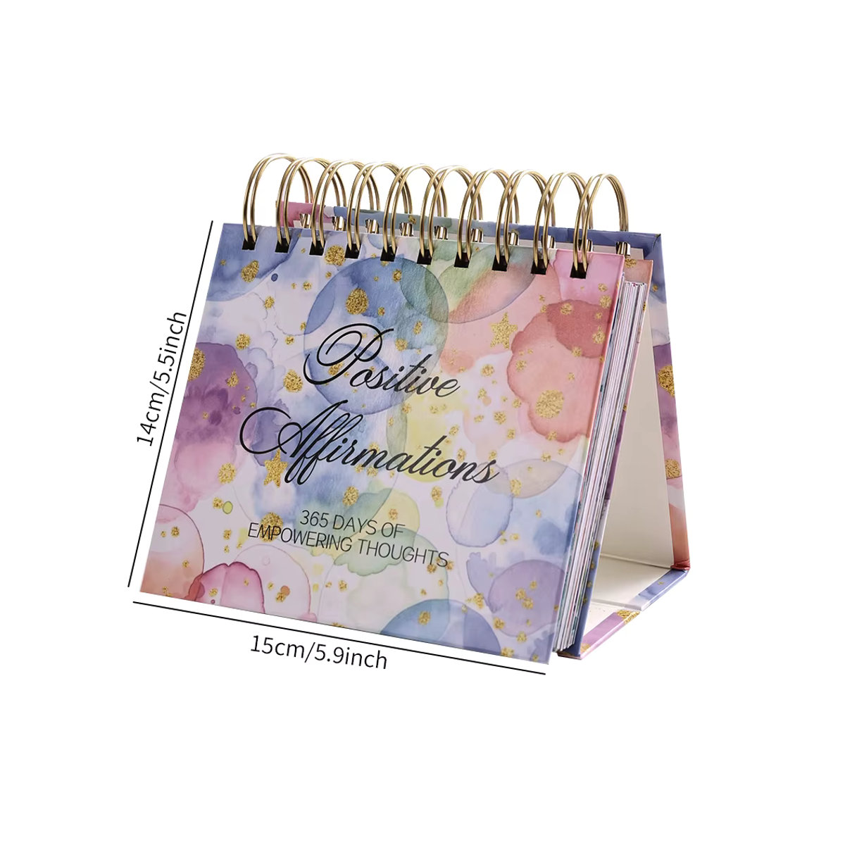 Imoda Undatierter Desktop-Kalender mit inspirierenden Zitaten, Mehrfarbig, Stehender Flip-Coil-Kalender aus Papier - Bild 5