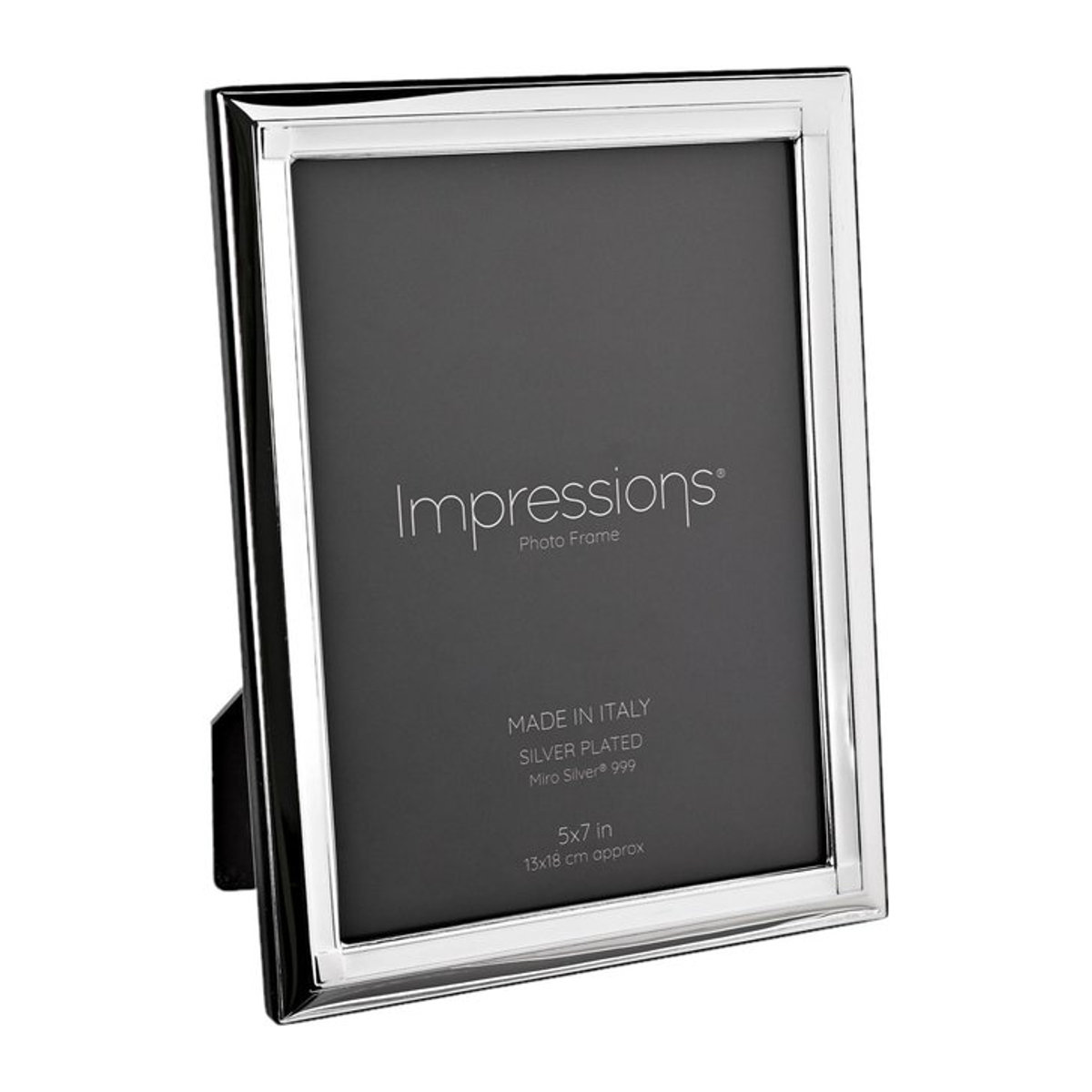 Impressions Klassischer Fotorahmen Silber mit Holzrückwand B/H: 12,7 x 17,8 cm - Bild 1