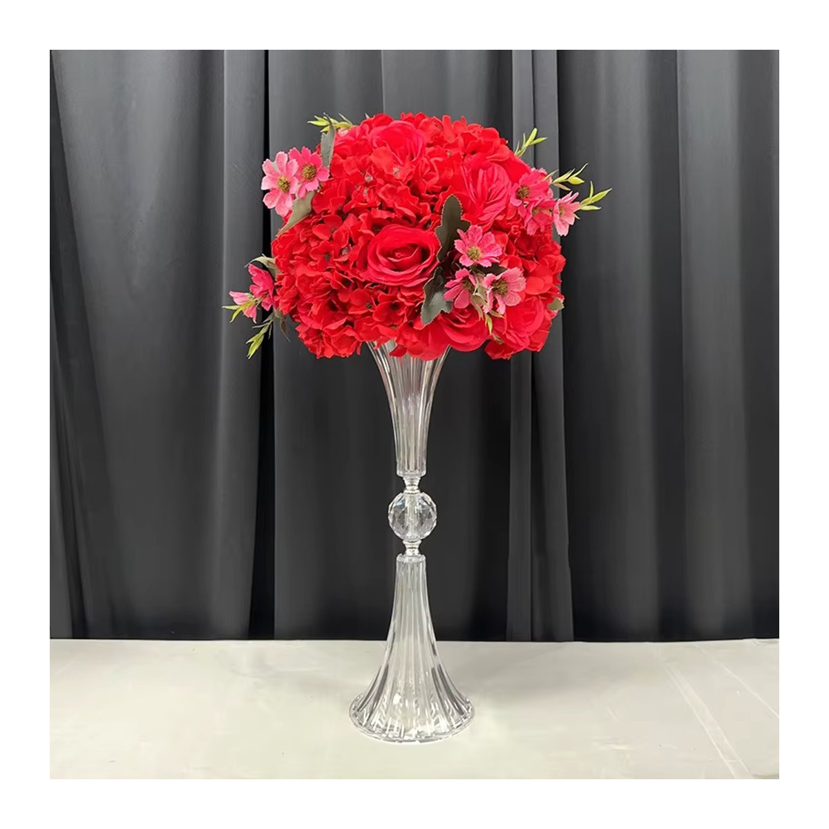 IMUWEN 10er Set Acryl-Vasen in Trompetenform, transparente Blumenvasen für Hochzeit und Event-Dekoration - Bild 3