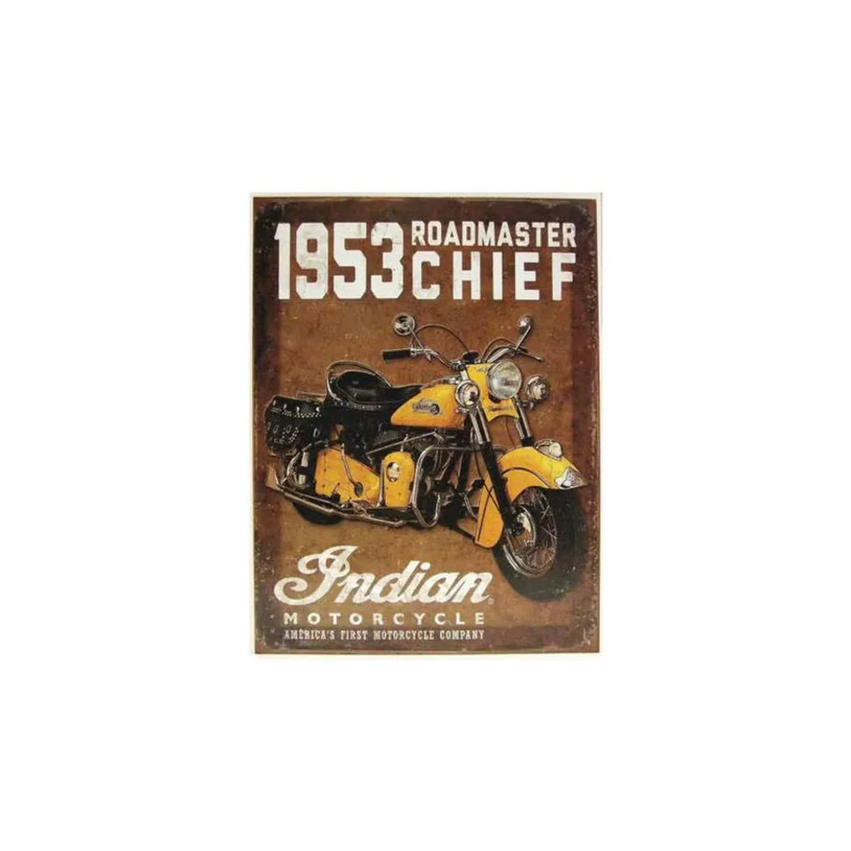 Indian Motorcycles Metallschild im Vintage-Stil, mehrfarbige Aluminium-Plakette für deine Man Cave, B: 20 cm, H: 14 cm, T: 14 cm - Bild 2