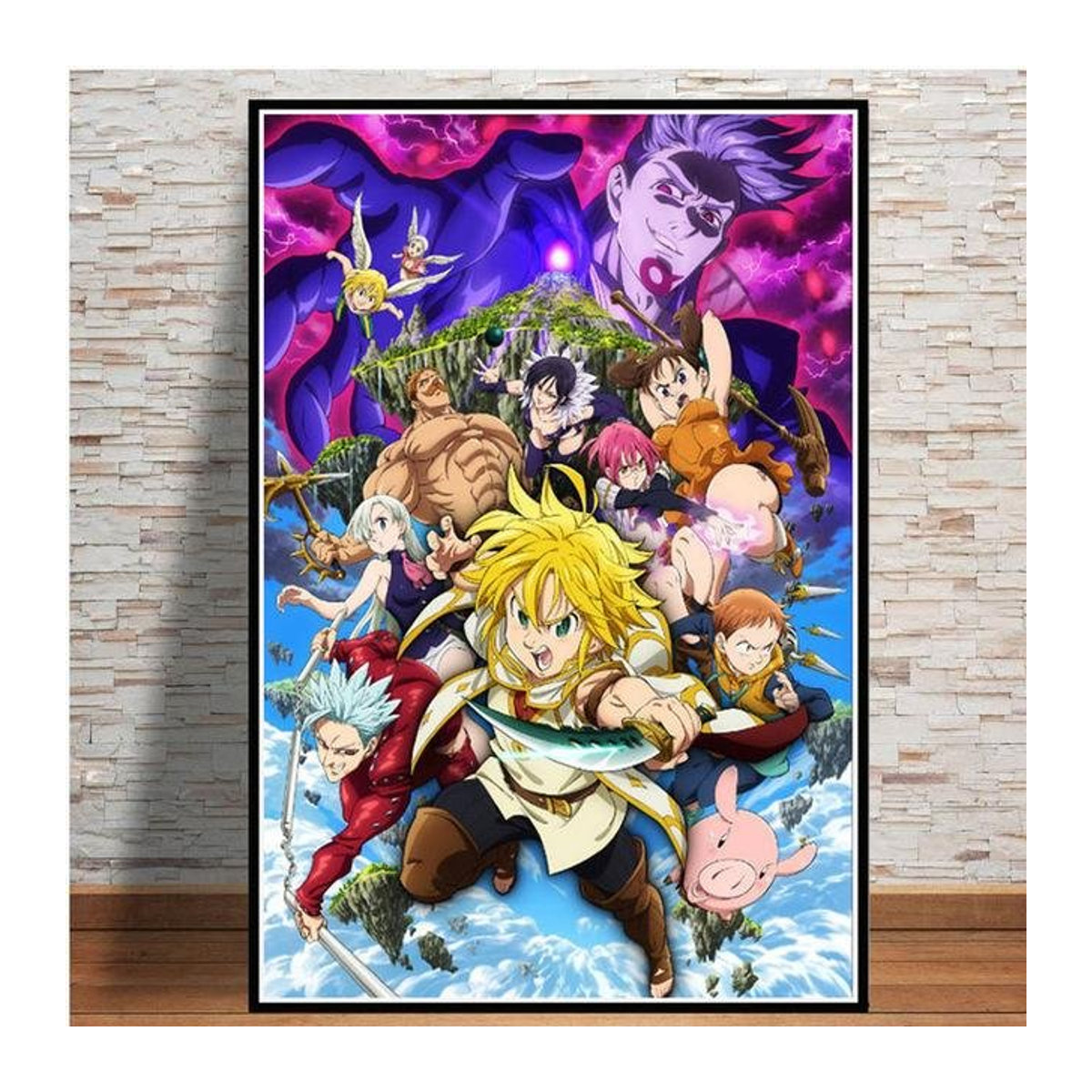 Ineffable Anime Poster The Seven Deadly Sins Leinwandgemälde mehrfarbig B: 60 cm, H: 80 cm, Rahmenlos - Bild 1