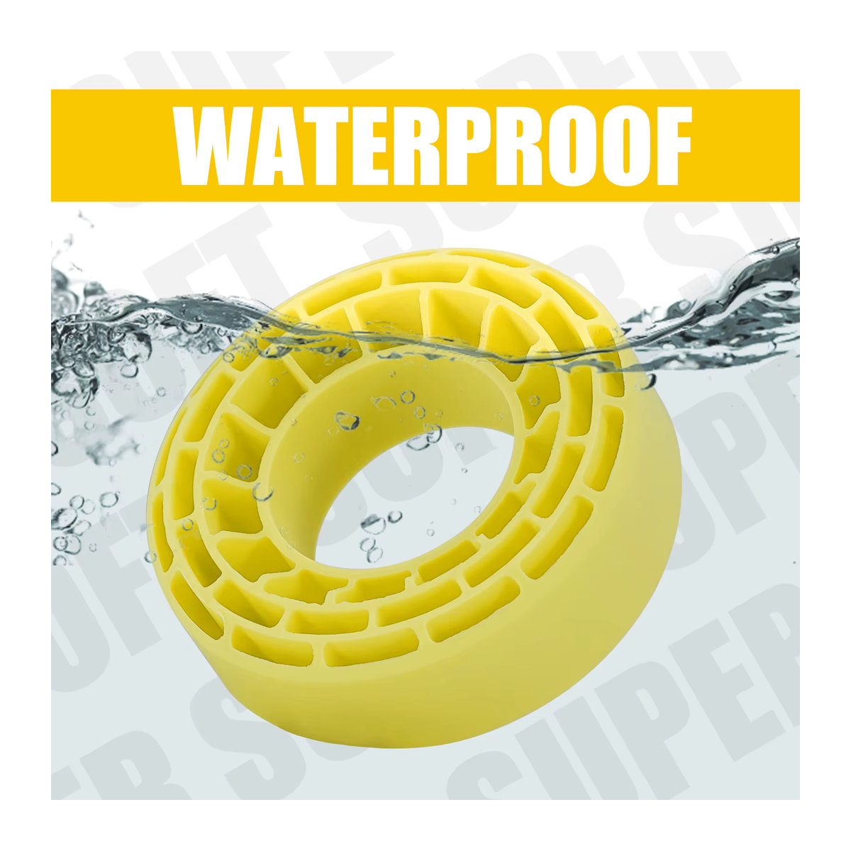 INJORA Silikonkautschuk-Einsätze für 56–58 mm x 24 mm 1,0 Zoll Reifen, 4 Stück, Gelb - Bild 2