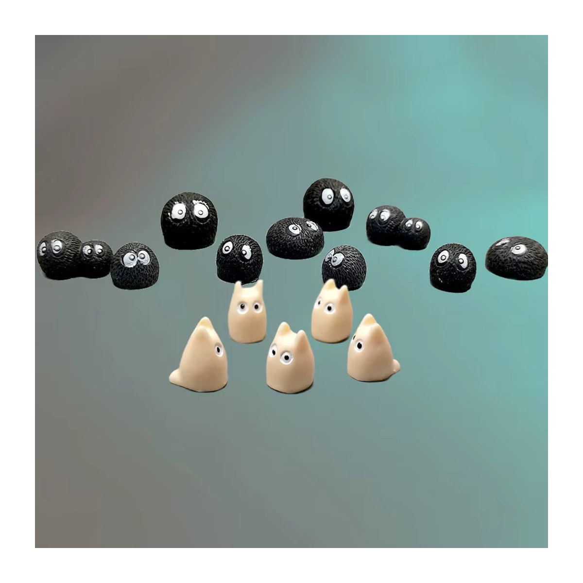 INKANEAR Mini Elch Figuren aus Kunstharz in Schwarz für Garten und Sukkulenten Dekoration, 5 bis 10 Stück, Größe: 1 bis 3 cm - Bild 2
