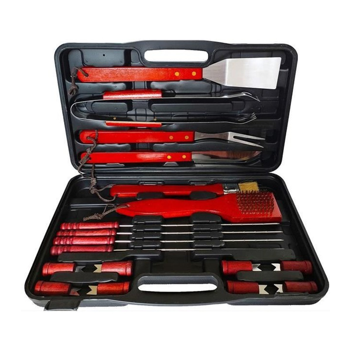 INNOVACASA Grillbesteck-Set aus Edelstahl mit 18 Teilen und Zubehör-Koffer, spülmaschinenfest - Bild 1