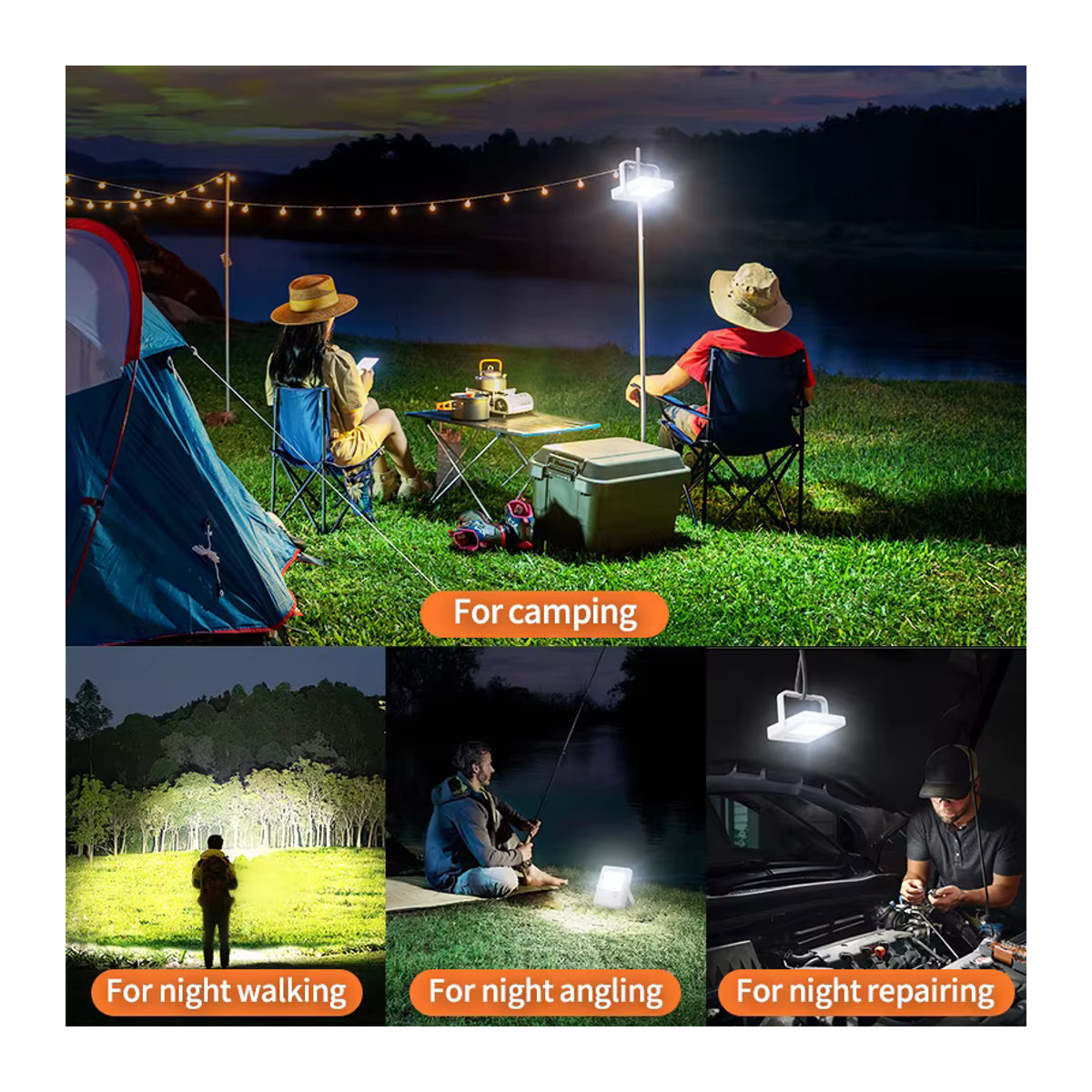 Intelamp Drahtlose LED Solar Camping Lampe Tragbare Outdoor Arbeitsleuchte für Notfälle und Zelte - Bild 6