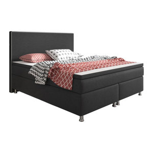 Inter Trading Boxspringbett King Size in Anthrazit mit B/B: 180 x 200 cm