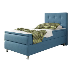 Inter Trading Boxspringbett Köln in Blau mit B/T/H: 90 x 200 cm