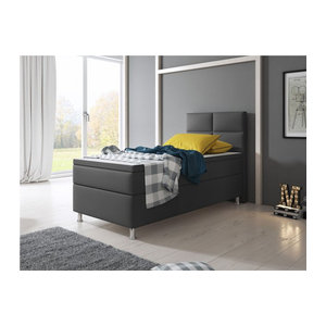 Inter Trading Boxspringbett Miami in Anthrazit mit Holzgestell, B/T/H: 90 x 200 cm
