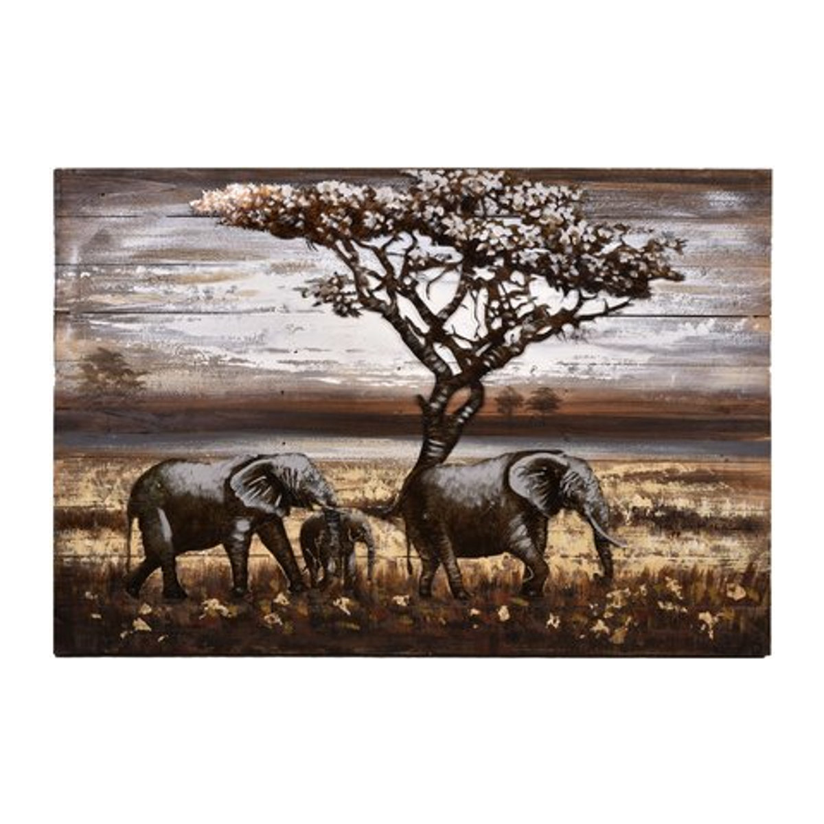 INTERIA Home & Living Wandbild aus Metall mit Tier-Motiv in Mehrfarbig, Querformat und Rechteckig - Bild 1