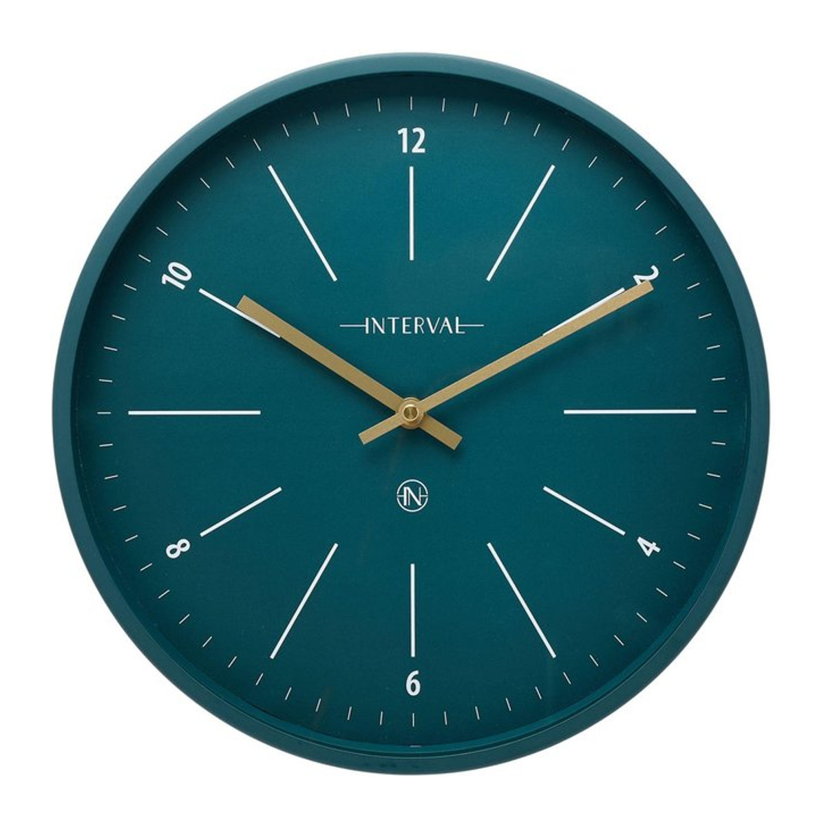 Interval Metall Wanduhr Smaragdgrün Durchmesser: 32 cm - Bild 1