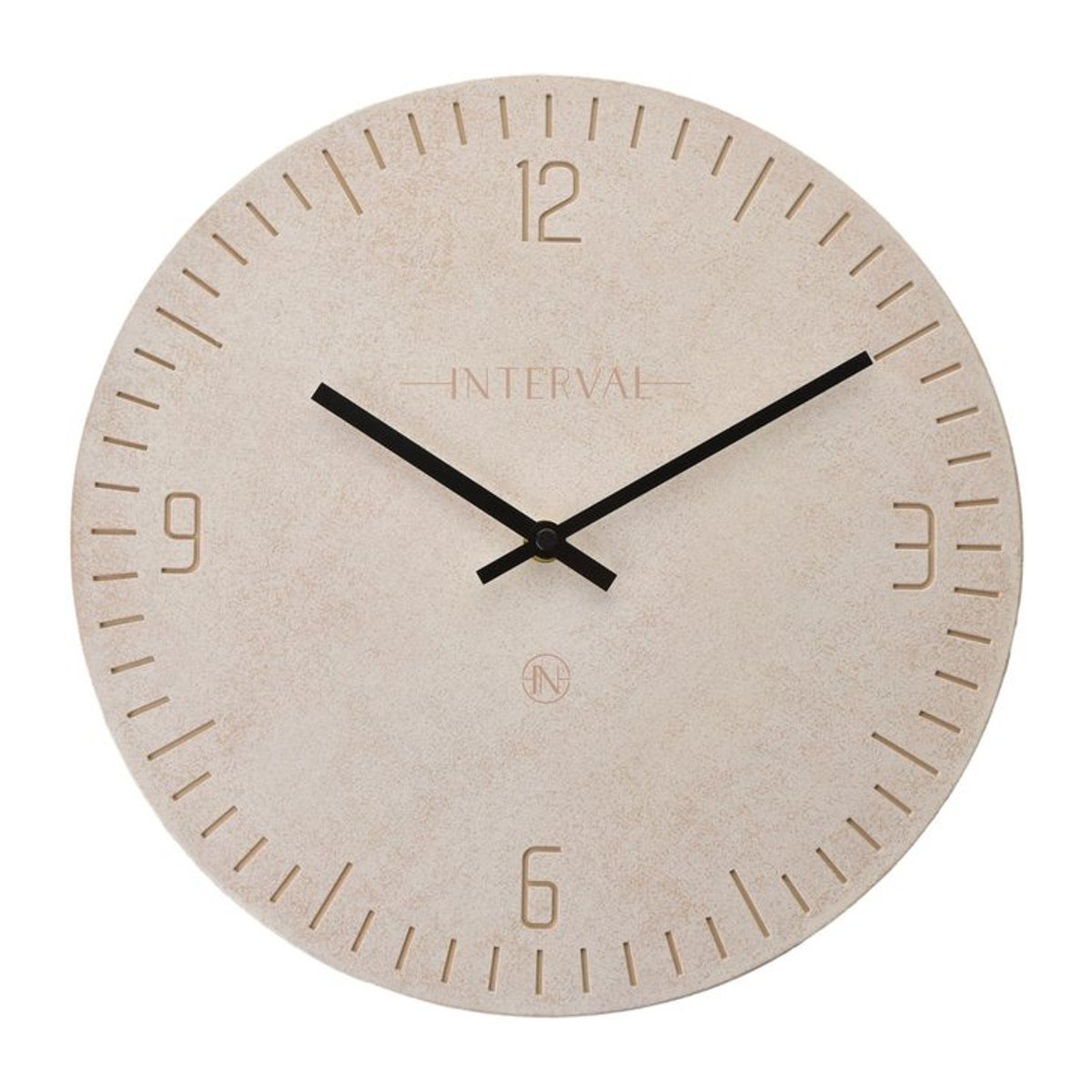 Interval Resin Wanduhr Stein in Grau mit Quarzwerk, Durchmesser: 30 cm - Bild 1