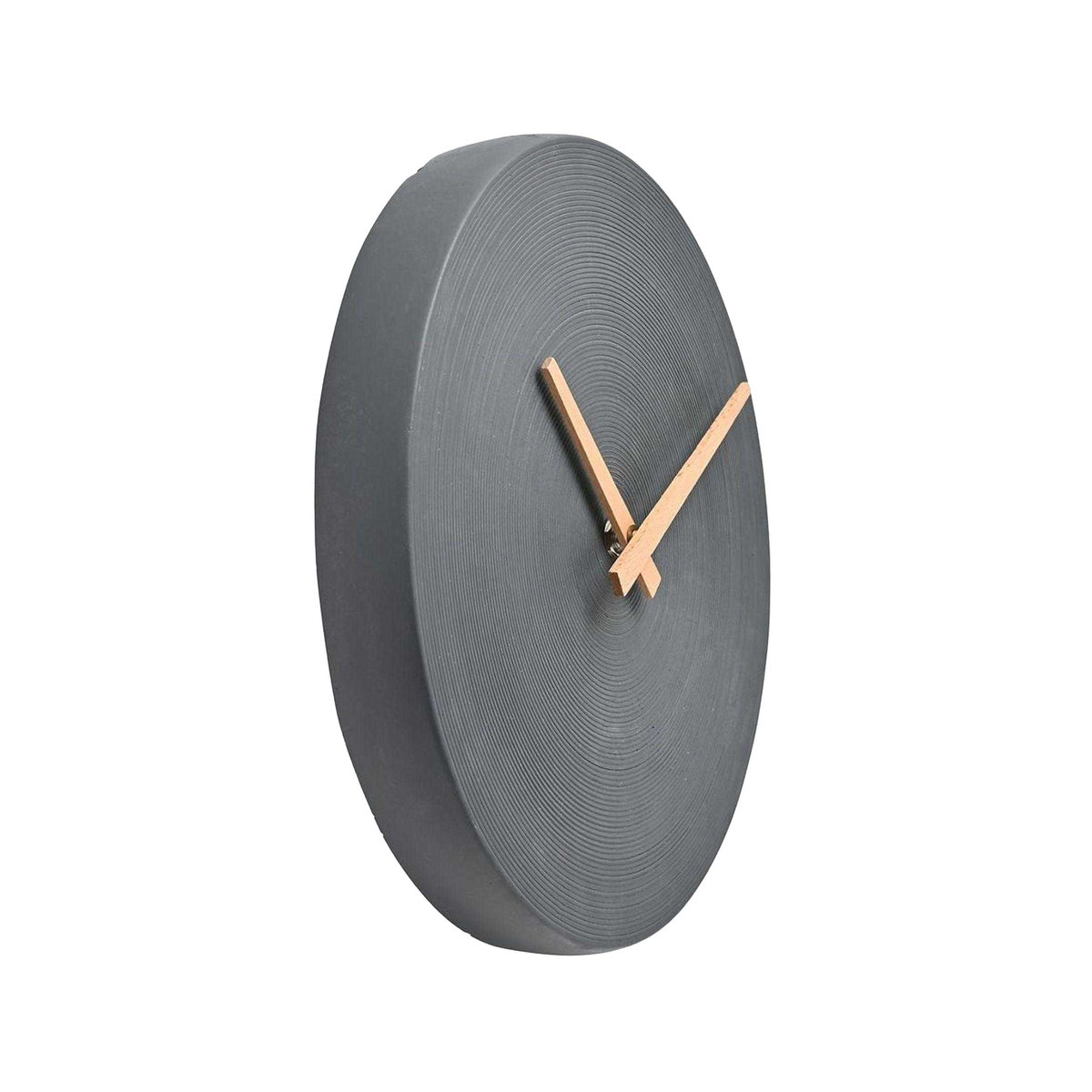 Intervall Wanduhr aus Zement in Grau, rund und minimalistisch, Durchmesser: 28 cm, Tiefe: 3,5 cm - Bild 1