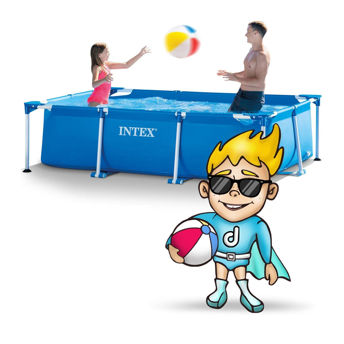 Intex 2-in-1 Rahmen Gartenpool 28270, B/T/H: 220 x 150 x 60 cm - Bild 2