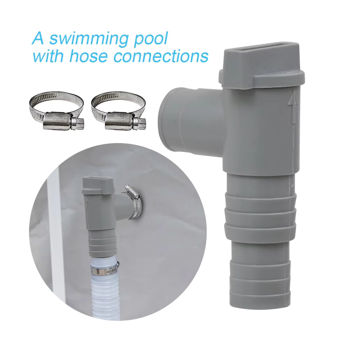 Intex Pool Filter Pumpe Adapter und Ablassventil Set für 32mm Schläuche aus PVC - Bild 4