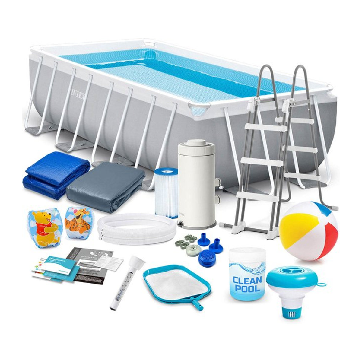 Intex Rahmen Gartenpool 17-in-1 in Grauton, B/T/H: 400 x 200 x 100 cm - Bild 1