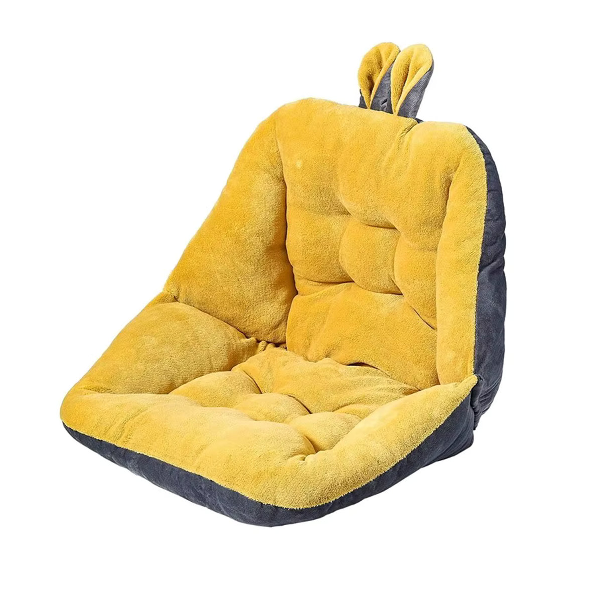 Inyahome Samt-Sitzkissen für Schreibtisch und Schaukelstuhl, Gelb/Grau - Bild 7
