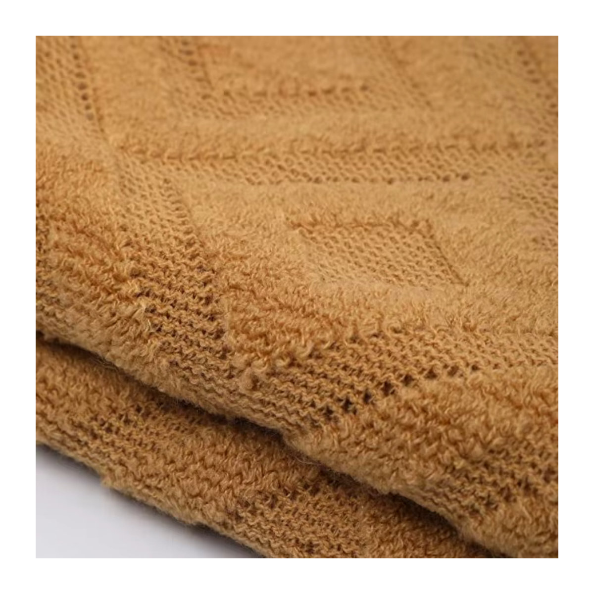 Inyahome Strickdecke mit Zopfmuster in Smoky Grey - Bild 2