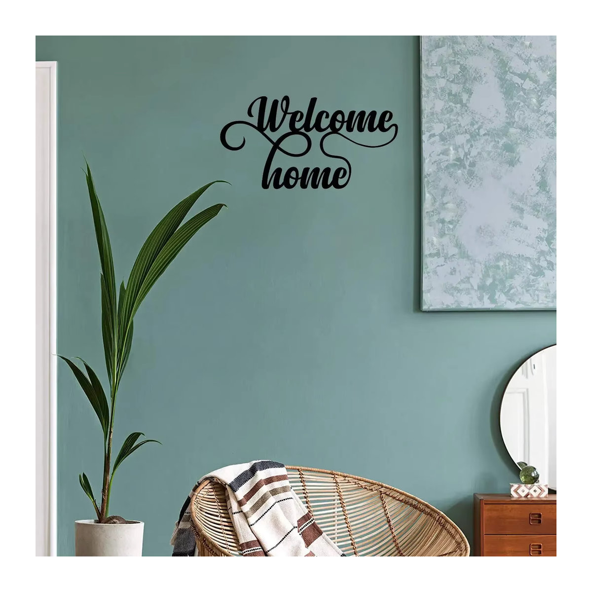 Iron Crafts Welcome Home Metall-Wandschild in Schwarz als minimalistische Wanddekoration - Bild 2