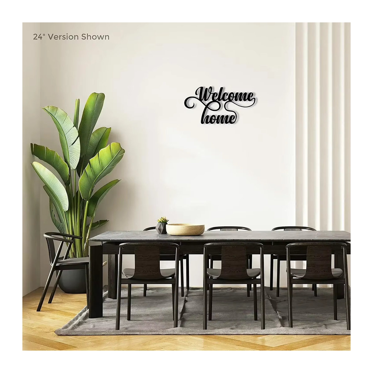 Iron Crafts Welcome Home Metall-Wandschild in Schwarz als minimalistische Wanddekoration - Bild 3