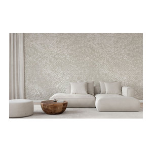 Isidore Leroy Wandbild Cascade in Creme – Abstraktes Landschaftsmotiv als Vlies-Tapete im Hochformat
