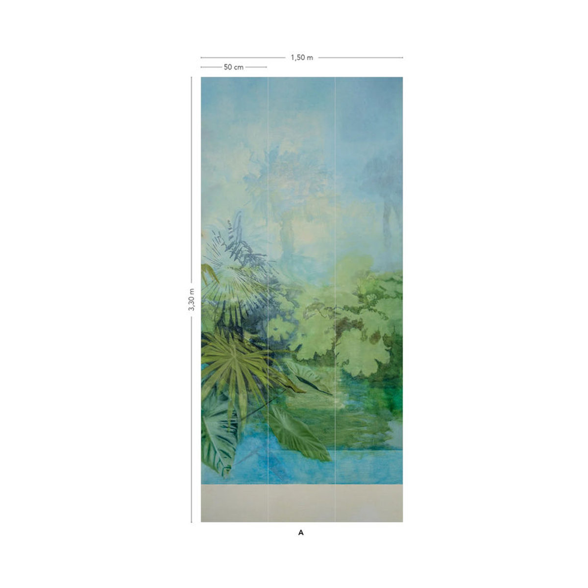 Isidore Leroy Wandbild Exploration - Panel A - Florale Vliestapete in Grün, Blau und Mehrfarbig - Bild 2