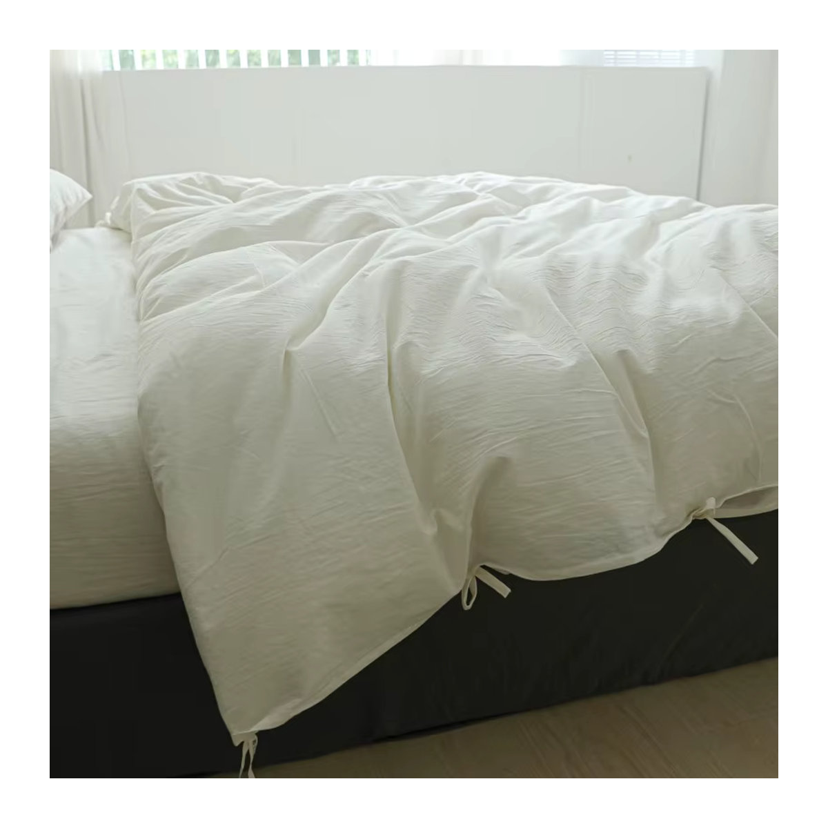 IvaRose HOME TEXTILE 4-teiliges Bettwäsche-Set Queen-Size in Weiß und Grün mit Reißverschluss - Bild 4