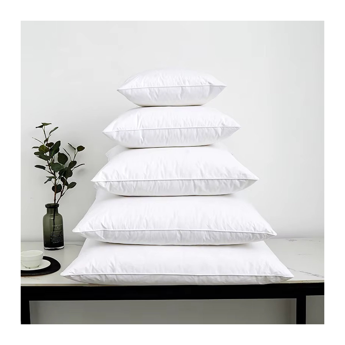 IvaRose HOME TEXTILE Kissen mit weichem Microfibre-Füllstoff in Weiß - Bild 2