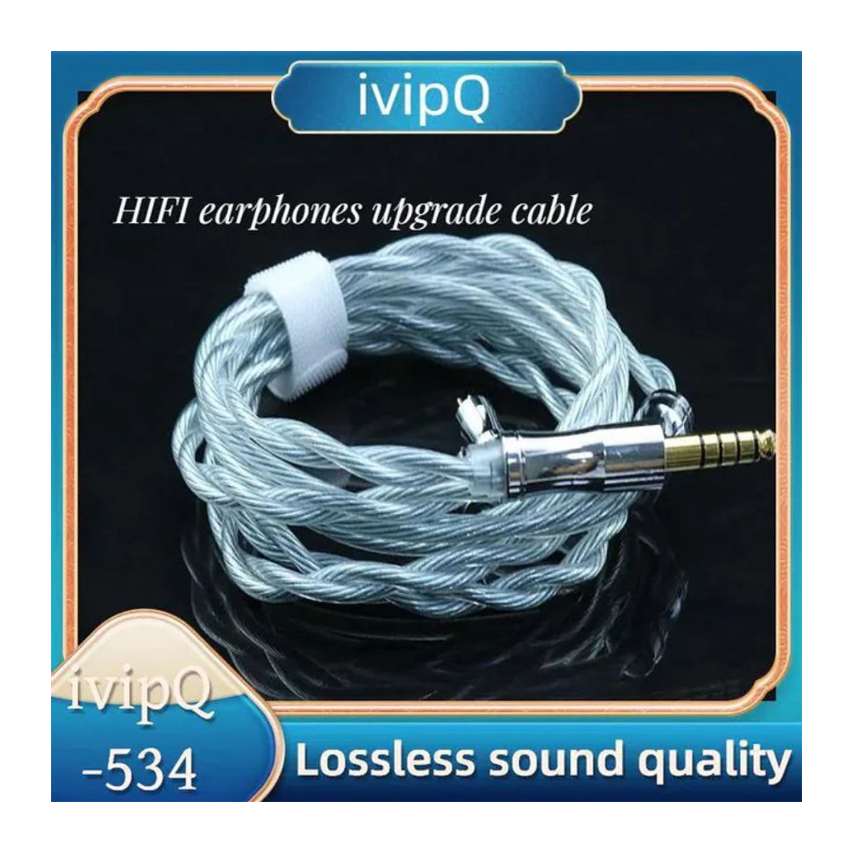 IvipQ HiFi-Ohrhörer-Upgrade-Kabel 2-adrig in Silber mit 2-Polig/mmcx/versenkt-0,78 2-Polig Anschluss für F1 Pro Jugend - Bild 1