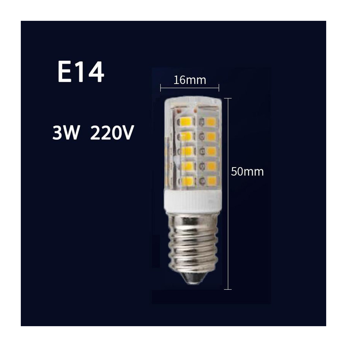 IWP LED Mini Maisbirne E14 3 W Gelb mit 360 Grad Abstrahlwinkel als Halogen Ersatz für Kronleuchter - Bild 5