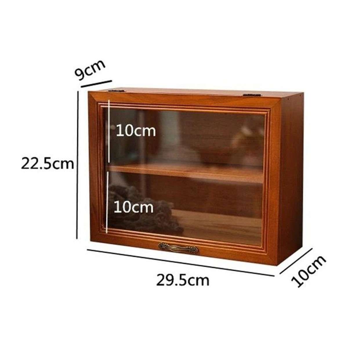 IYUEQIANLI Holz-Vitrine als Tischdisplay und Puppenregal für Blindboxen, Organizer-Regal mit B/T/H: 29,5 x 22,5 x 10,0 cm - Bild 1