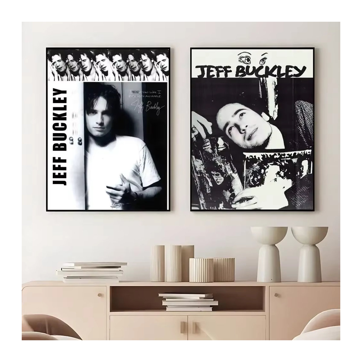 J-Jeff B-Buckley Singer Album Poster Wanddekoration in Schwarz-Weiß, B/H: 20 x 15 cm - Bild 2