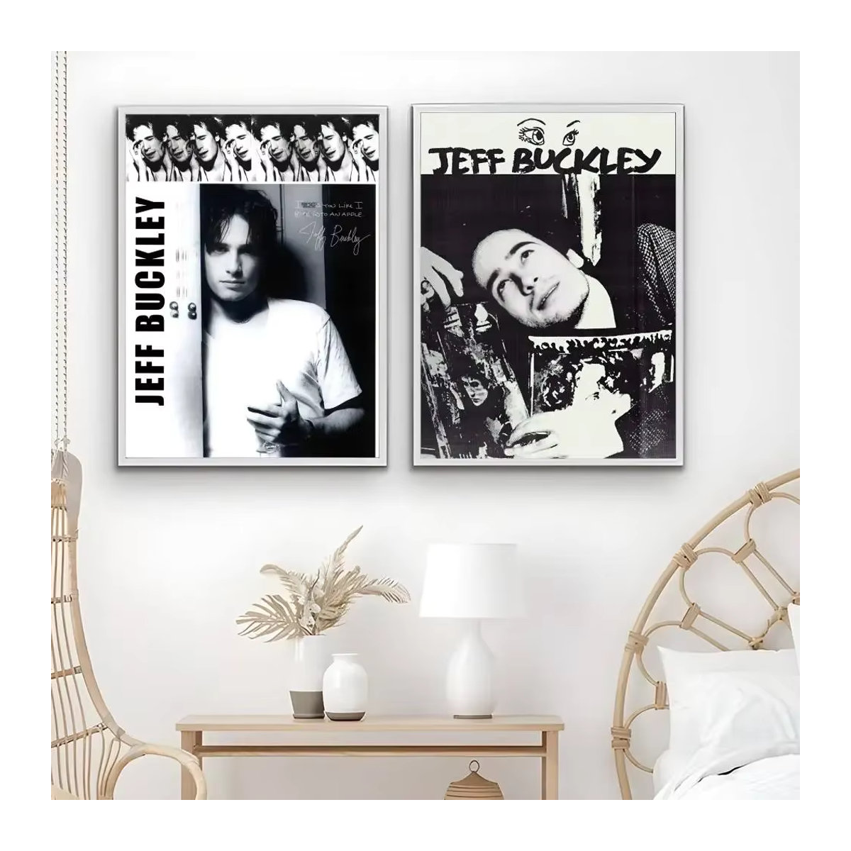 J-Jeff B-Buckley Singer Album Poster Wanddekoration in Schwarz-Weiß, B/H: 20 x 15 cm - Bild 3