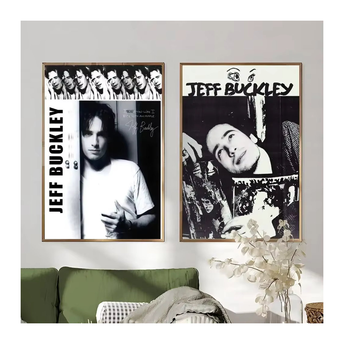 J-Jeff B-Buckley Singer Album Poster Wanddekoration in Schwarz-Weiß, B/H: 20 x 15 cm - Bild 4