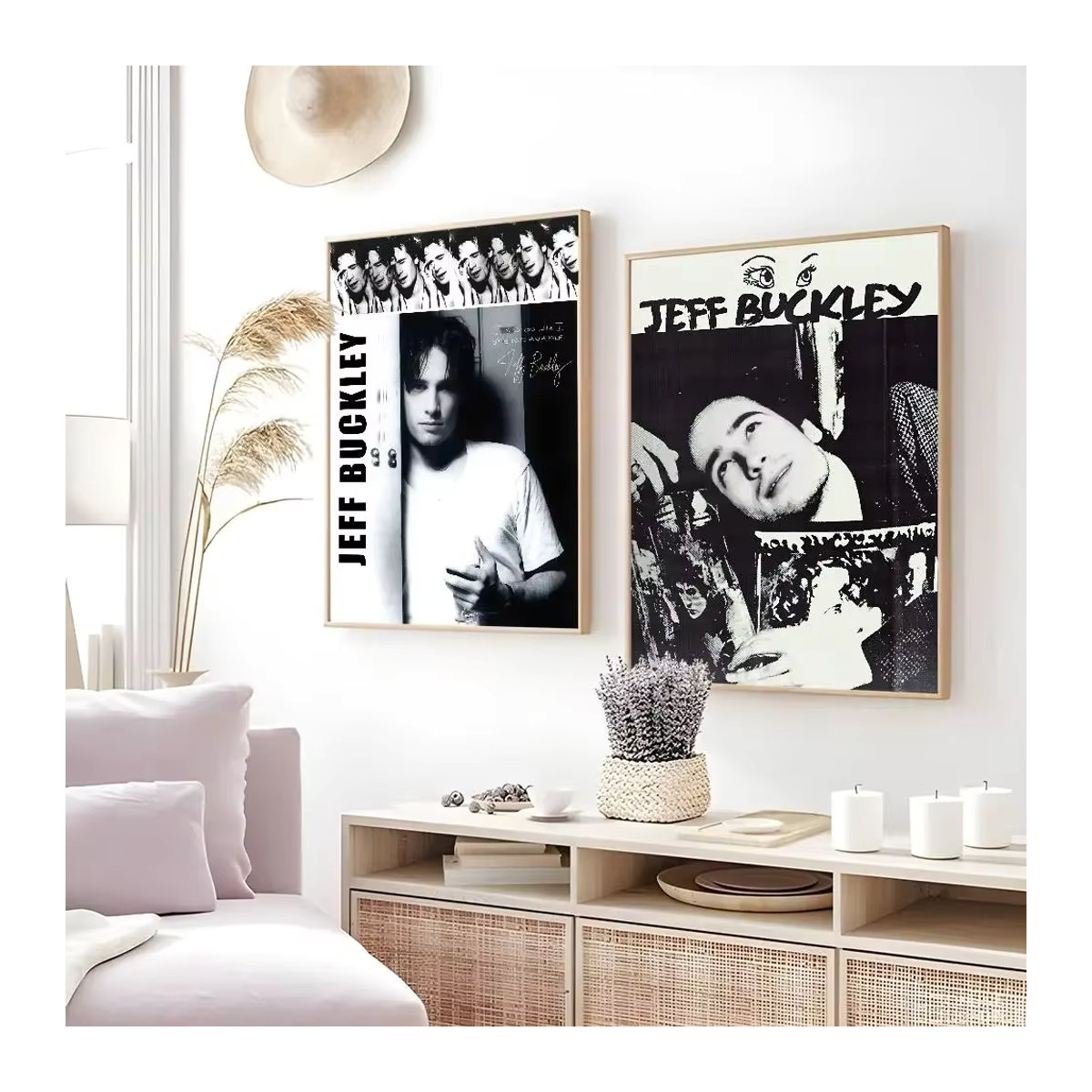 J-Jeff B-Buckley Singer Album Poster Wanddekoration in Schwarz-Weiß, B/H: 20 x 15 cm - Bild 6