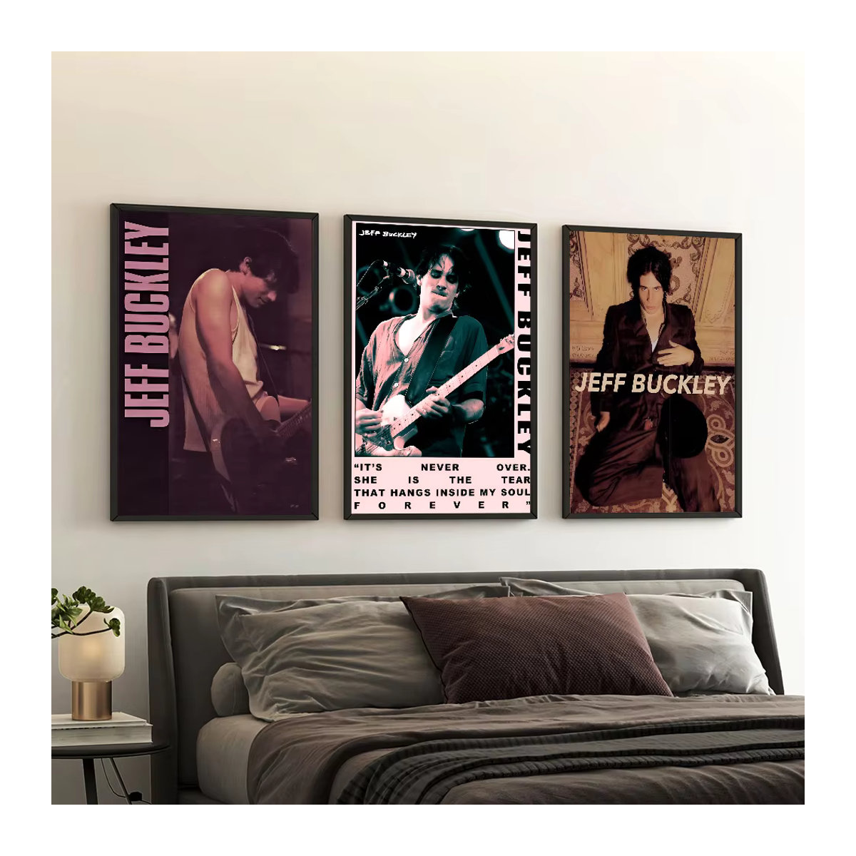 J-Jeff B-Buckley Singer Poster Selbstklebender Wasserfester Papieraufkleber zur Wanddekoration für Kaffeehaus und Bar - Bild 3