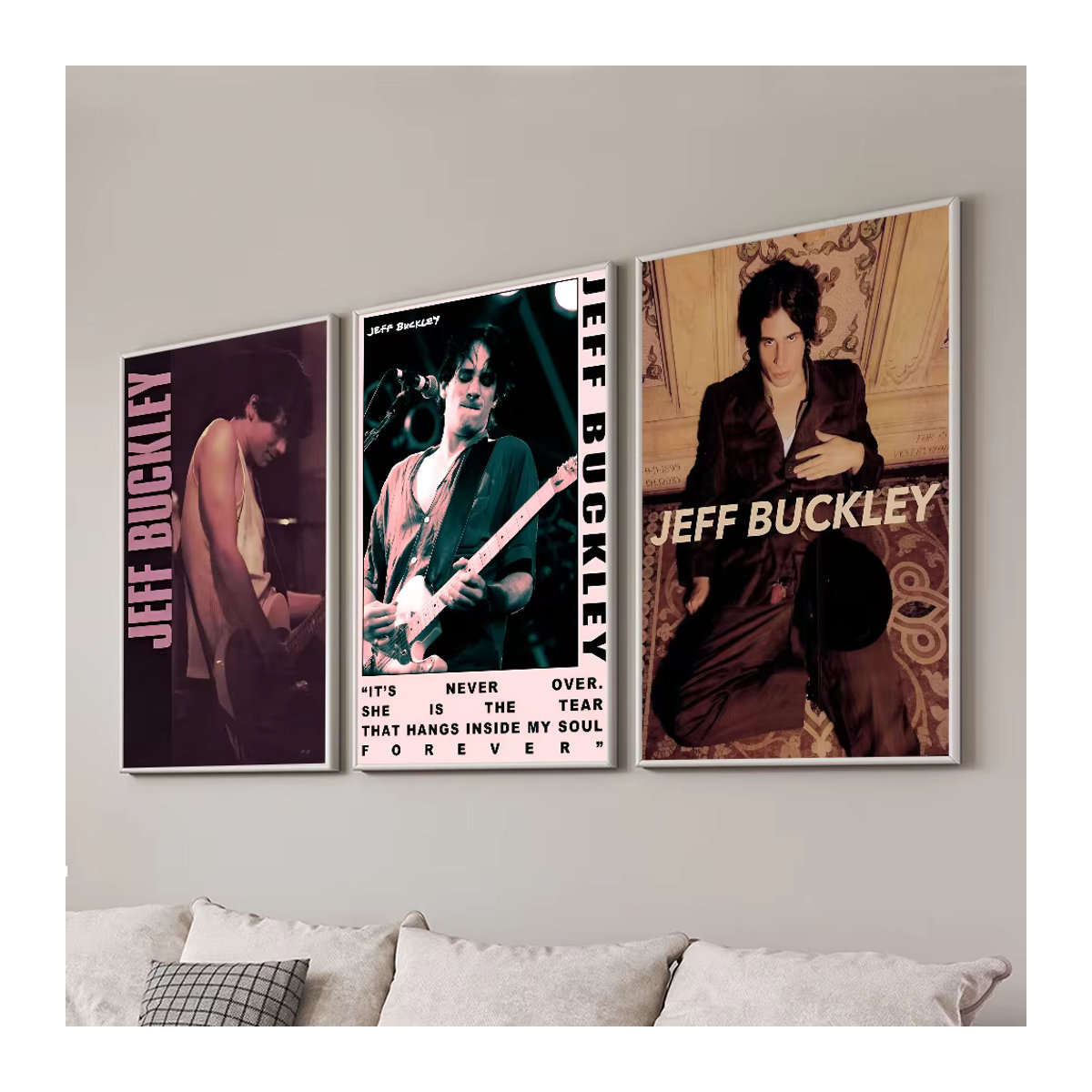 J-Jeff B-Buckley Singer Poster Selbstklebender Wasserfester Papieraufkleber zur Wanddekoration für Kaffeehaus und Bar - Bild 4