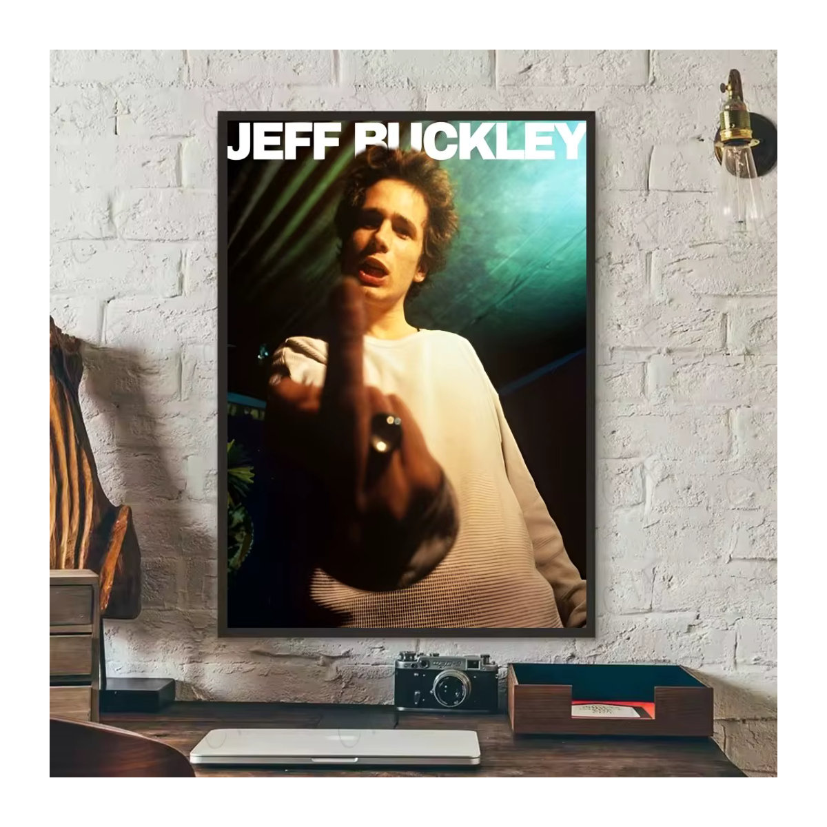 J-Jeff B-Buckley Singer Poster Selbstklebender Wasserfester Papieraufkleber zur Wanddekoration für Kaffeehaus und Bar - Bild 6