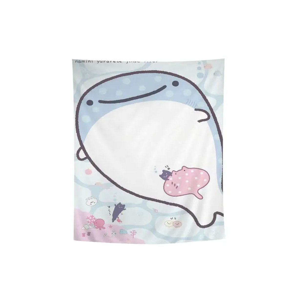J-Jinbesan Cartoon Wandteppich mit Science-Fiction-Tier-Motiv in Blau, rechteckiger Textil-Wandteppich für die Kinderzimmer-Dekoration, B: 50 cm, H: 70 cm - Bild 3