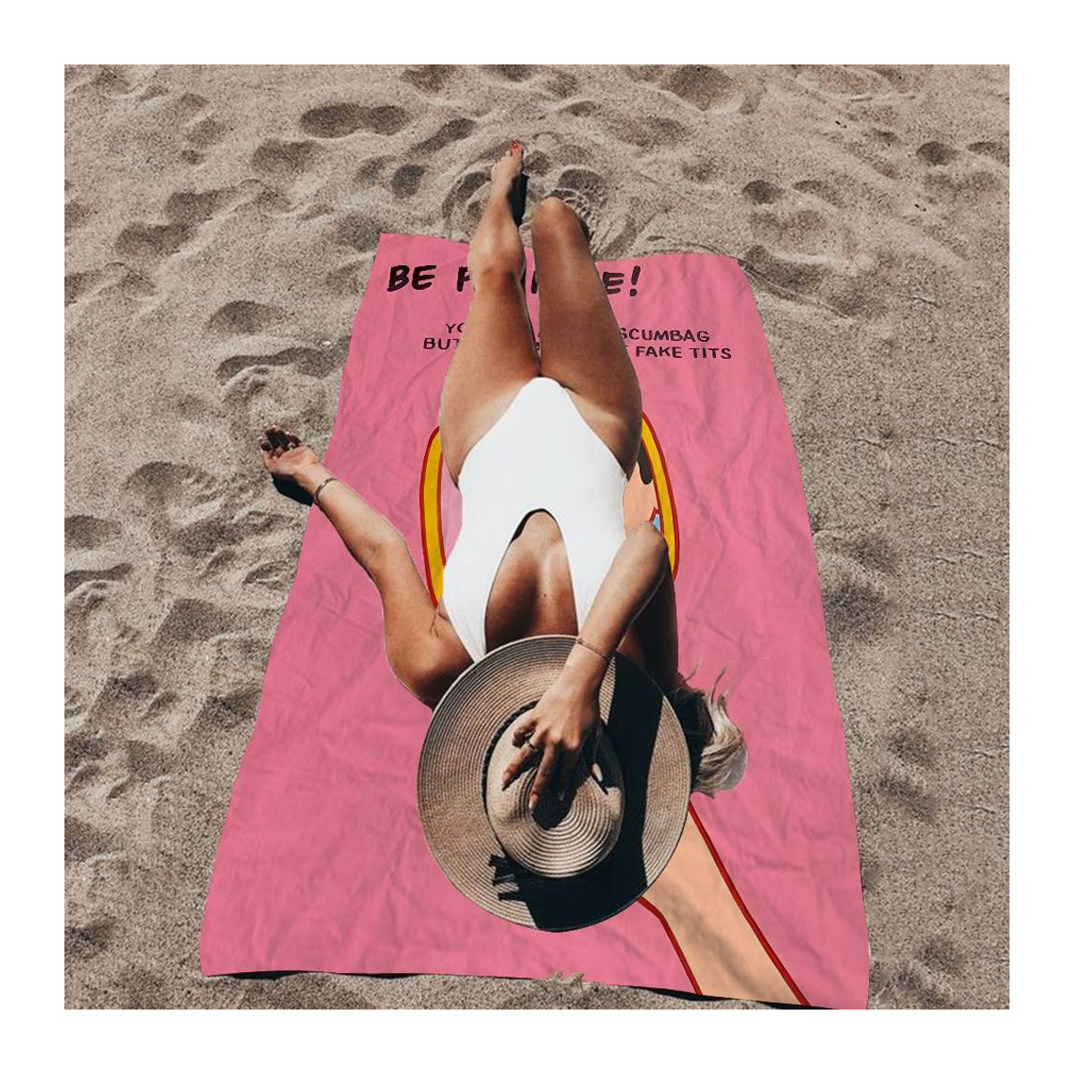 J-Joan C-Cornella Mikrofaser Strandtuch mit Kunstdruck, saugfähig und weich, Breite: 30 cm, Höhe: 60 cm - Bild 2